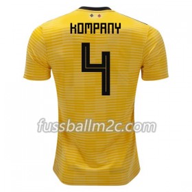 Fußballtrikots Belgien Kompany 4 Auswärts Trikotsatz WM 2018